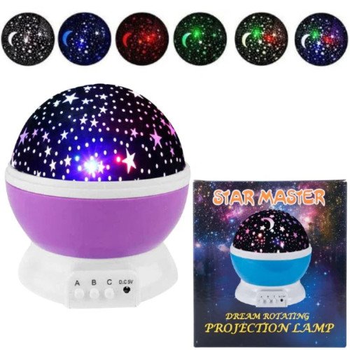 360° Rotating LED Moon & Starry Sky Projector