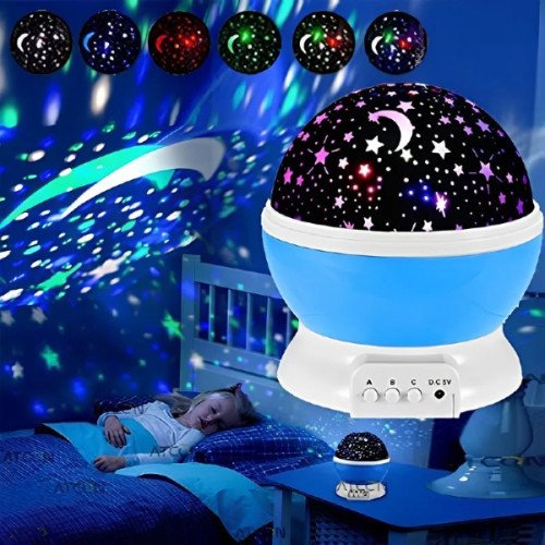 360° Rotating LED Moon & Starry Sky Projector