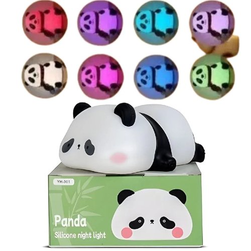 Cute Panda Soft Silicone LED Animal Bedside Lamp 