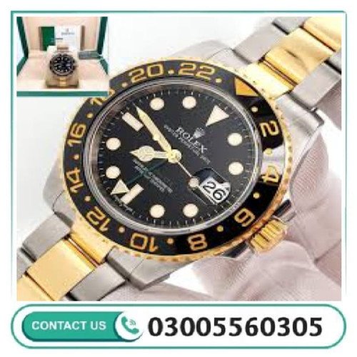 Gmt Master Ii Style Watch Pepsi and Two Tone Black Gold