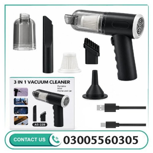 3-in-1 Portable Vacuum Cleaner Duster & Air Blower