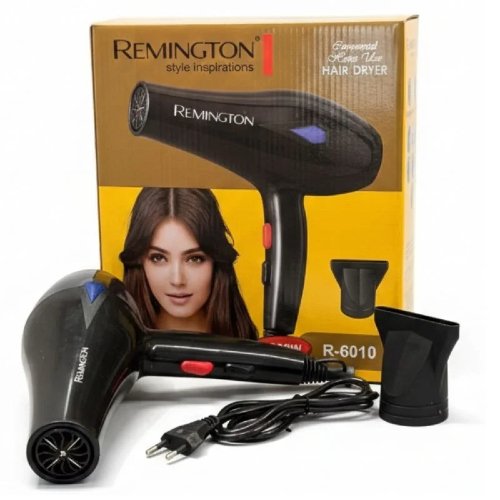 Remingtn Hair Dryer R-6010 Professional Ionic Dryer With 3 Speed Settings and DC Strong Motor