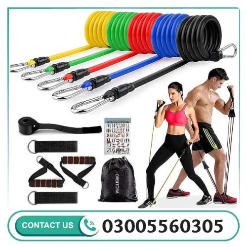 Gym Belt With Box 5-in-1 Power Exercise Resistance Band Set