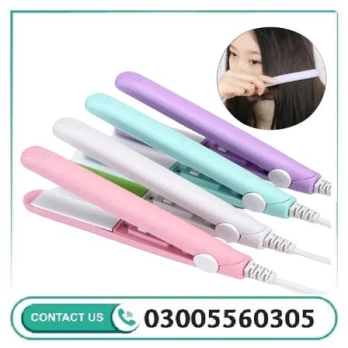 Mini Portable Ceramic Hair Straightener and Curler