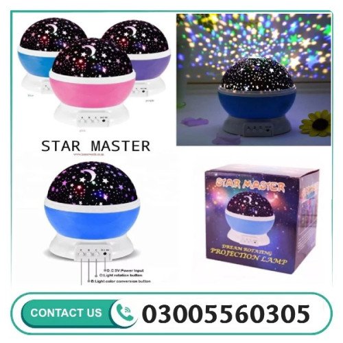 360° Rotating LED Moon & Starry Sky Projector