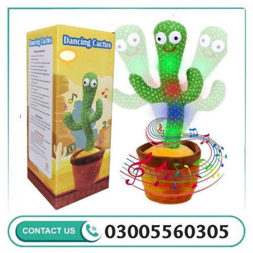 Rechargeable Dancing Cactus Toy with Hat – Singing, Talking & Dancing Plush