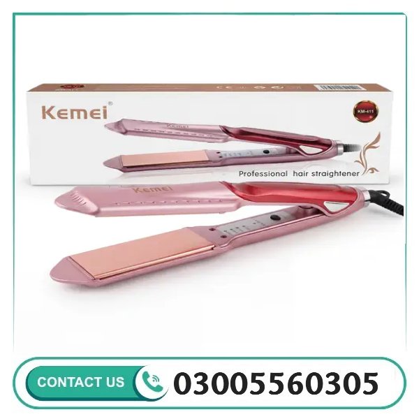 Kemei KM-471 Professional Hair Straightener with Fast Heating Ceramic Plates