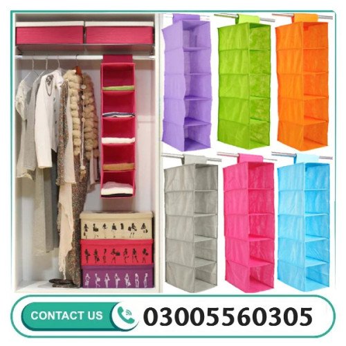 5 Shelf Clothes Hanging Organizer
