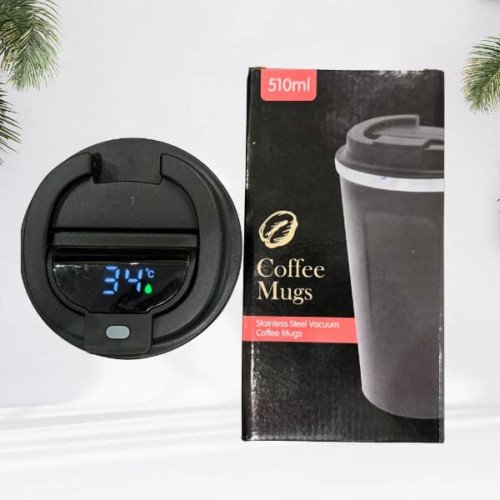 Black 510ML Smart LED Display Coffee Mug