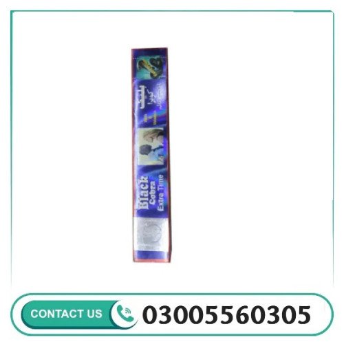 Black Cobra Extra Time Delay Cream with Vitamin E Box (Blue)