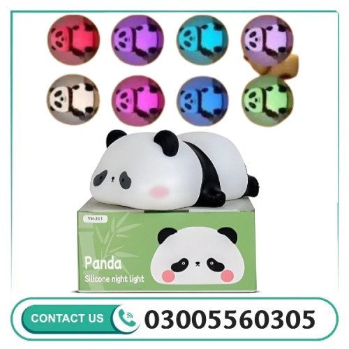 Cute Panda Soft Silicone LED Animal Bedside Lamp 