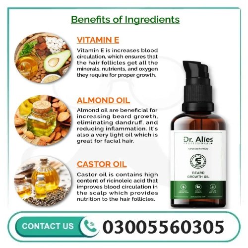 DR ALIES Professional Advanced Beard Growth Oil for Men