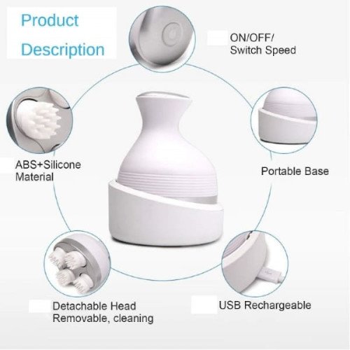 Electric Scalp Massager with 4 Clusters