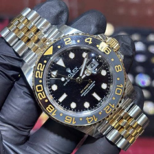 Gmt Master Ii Style Watch Pepsi and Two Tone Black Gold