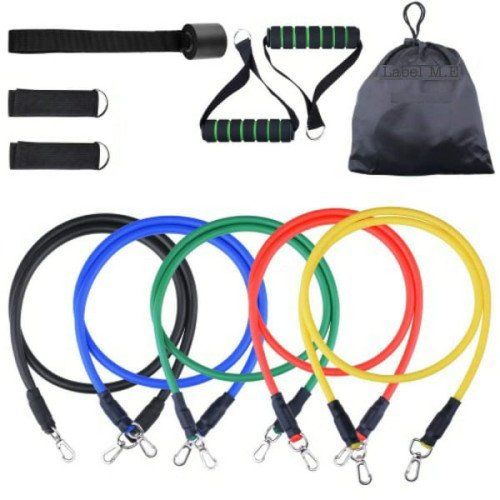 Gym Belt With Box 5-in-1 Power Exercise Resistance Band Set