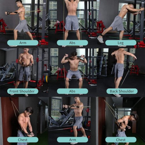 Gym Belt With Box 5-in-1 Power Exercise Resistance Band Set