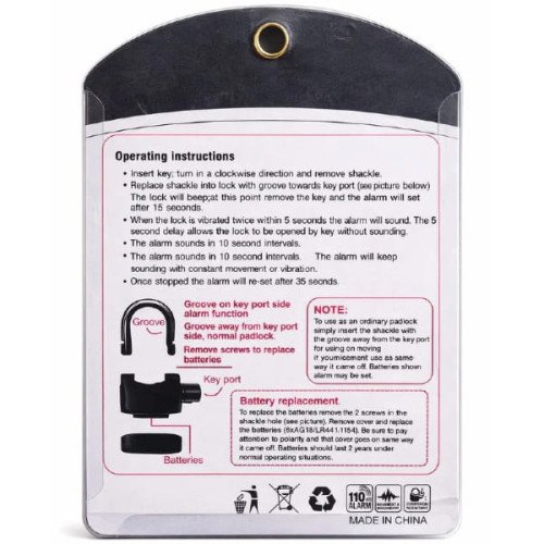 High Security Gembok Alarm Lock In Pakistan