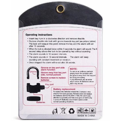 High-security Gembok Alarm Lock