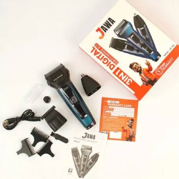 Jawa Jw-812 3-in-1 Digital Grooming Kit | Multi-function Trimmer | Precision Shaver & Detailer