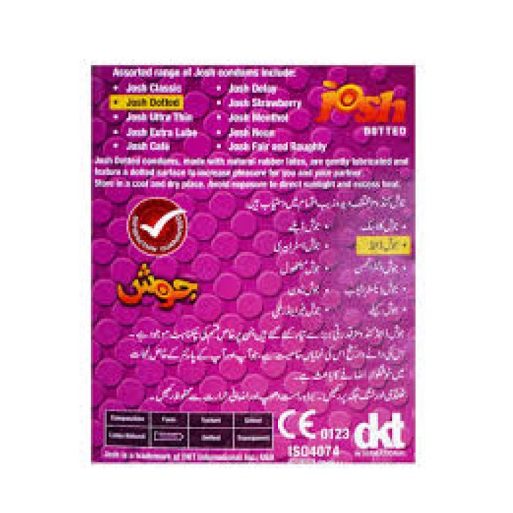 Josh Imported Dotted Condom 3 Pieces