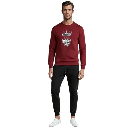 King Printed Maroon Tracksuit in Pakistan