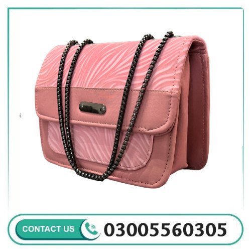 Luxury Women’s Shoulder Bag in Pink Faux Leather for Casual, Work, and Formal Use
