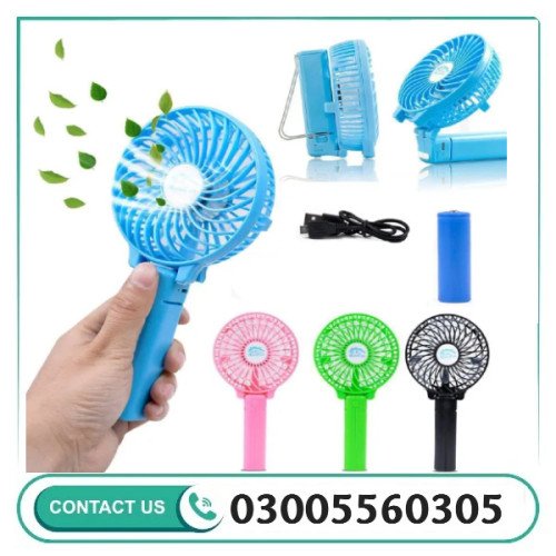 Mini Fan USB Rechargeable Handheld & Desktop Fan In Pakistan