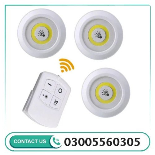 Pack of 3 LED Remote Control Lights in Pakistan