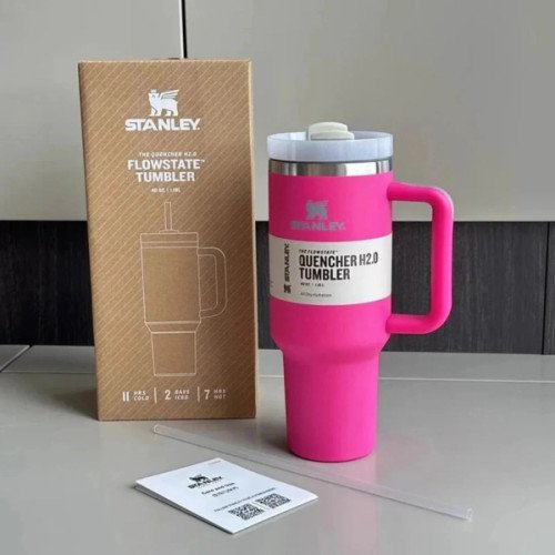 Pink Stanley 40 Oz Stainless Steel Tumbler In Pakistan
