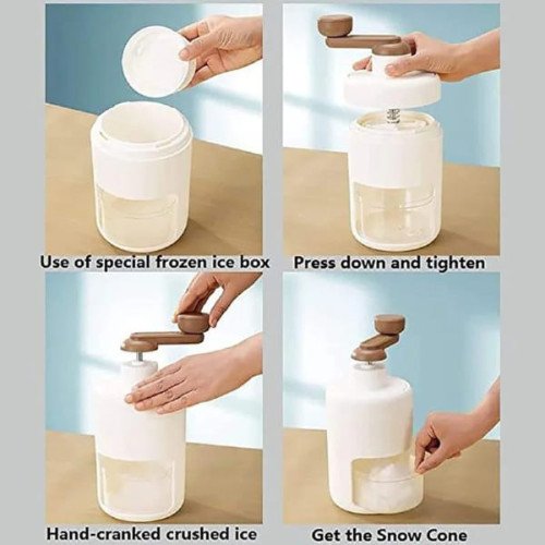 Portable Manual Ice Shaver Snow Cone & Slush Maker
