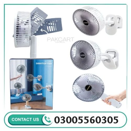 Rechargeable 3-in-1 Clip Fan in Pakistan