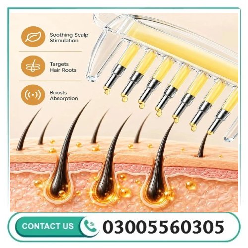 Refillable Scalp Massage Comb with Built-In Oil Reservoir