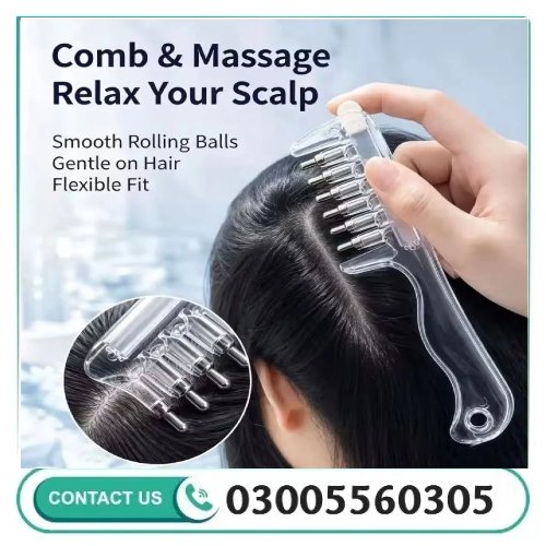 Refillable Scalp Massage Comb with Built-In Oil Reservoir