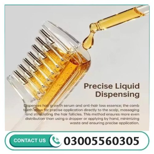 Refillable Scalp Massage Comb with Built-In Oil Reservoir