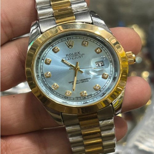 Rolex Datejust Style Watch Diamond Dial Date Adjust 6 Variants