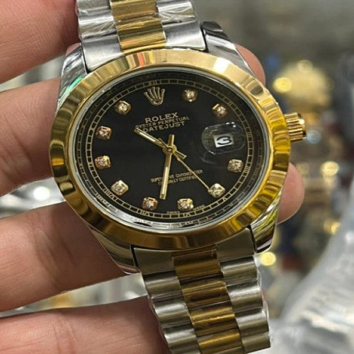 Rolex Datejust Style Watch Diamond Dial Date Adjust 6 Variants
