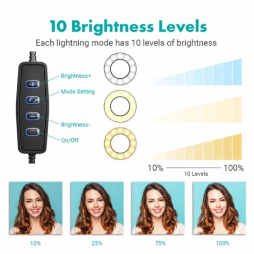 Selfie Ring Light with Tripod Stand & Phone Holder