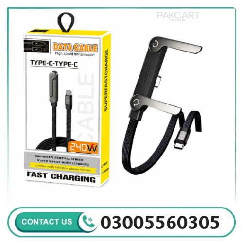 The Viral 240w Type C to C Cable With 360 Degree Aluminum Stand