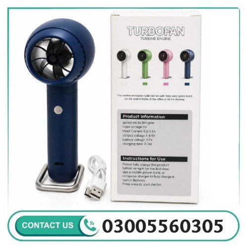 TurboFan Rechargeable Mini Cooling Fan In Pakistan
