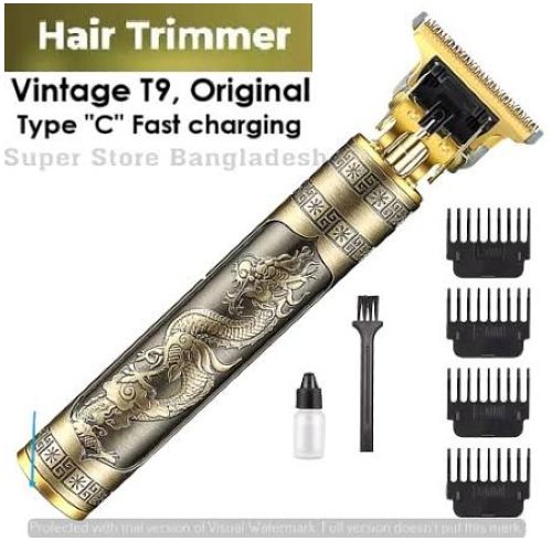 Vintage T9 Hair TrimmerElectric USB Charging Beard Trimmer in Pakistan