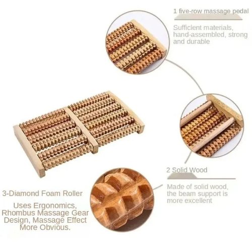 Z.M. Traditional Foot Massager in Wooden Roller Massager 
